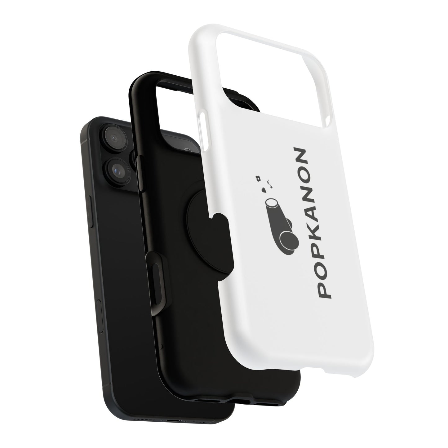 Impact-Resistant Phone Case — Minimal White Popkanon Design