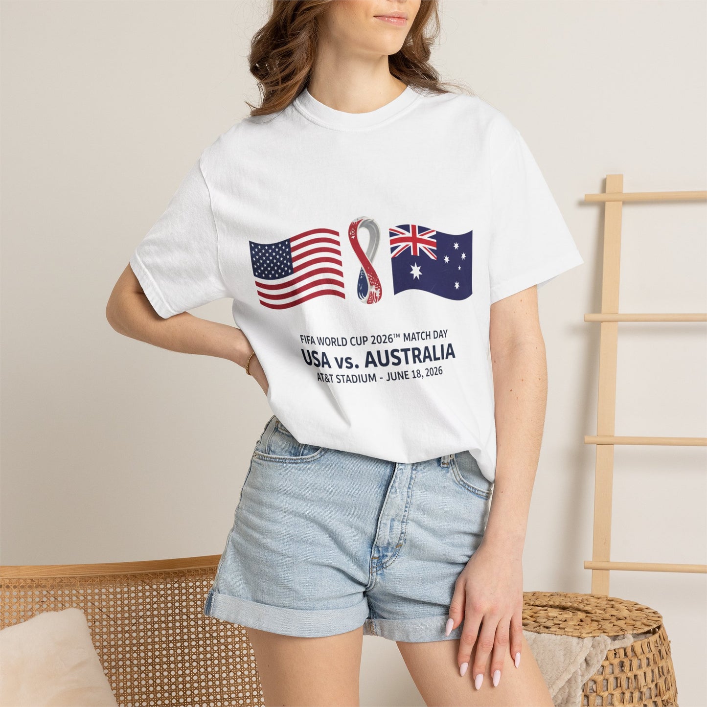 USA vs Australia FIFA World Cup 2026 Match T-Shirt — June 18 AT&T Stadium
