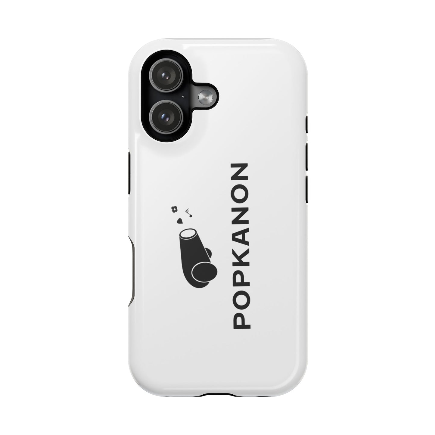 Impact-Resistant Phone Case — Minimal White Popkanon Design