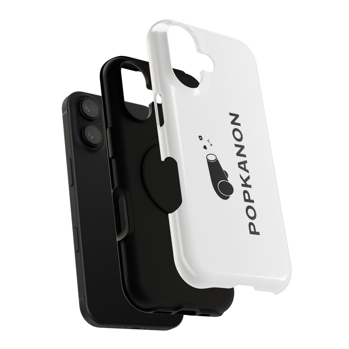 Impact-Resistant Phone Case — Minimal White Popkanon Design