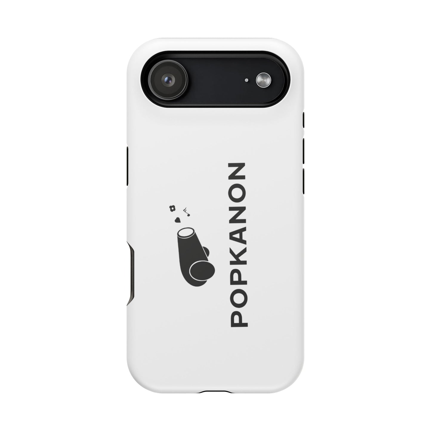 Impact-Resistant Phone Case — Minimal White Popkanon Design