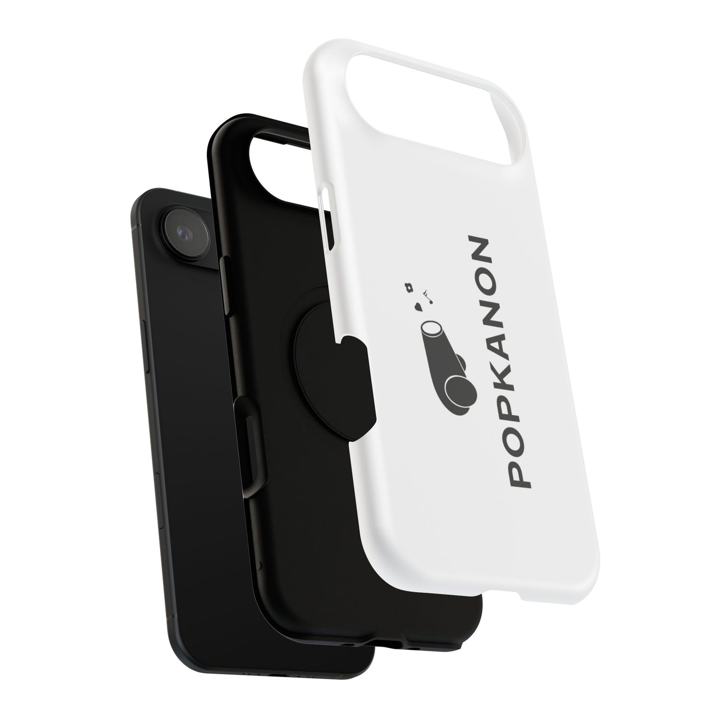 Impact-Resistant Phone Case — Minimal White Popkanon Design