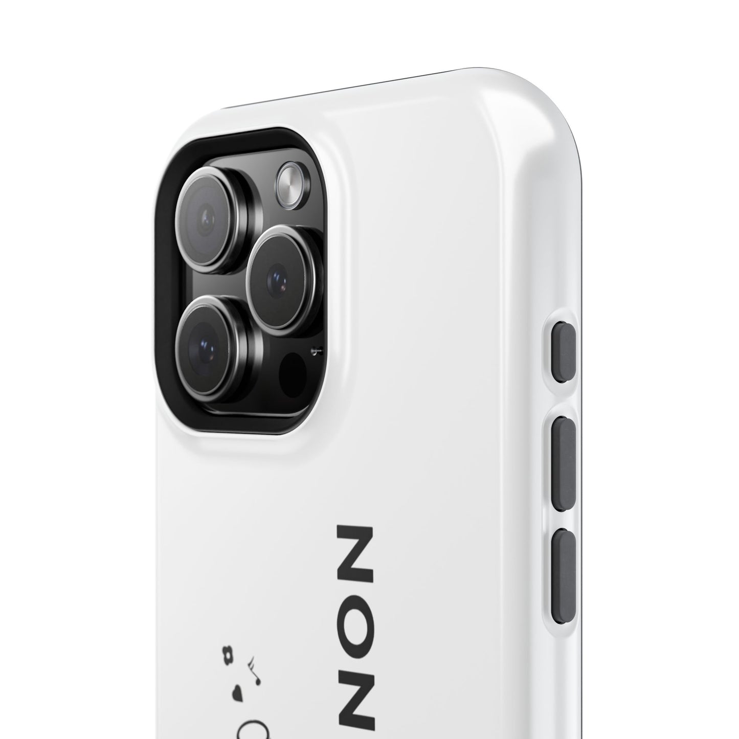 Impact-Resistant Phone Case — Minimal White Popkanon Design