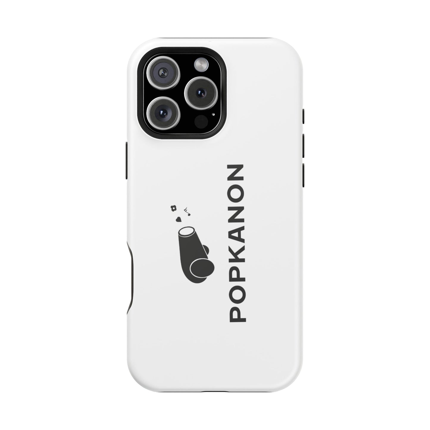 Impact-Resistant Phone Case — Minimal White Popkanon Design