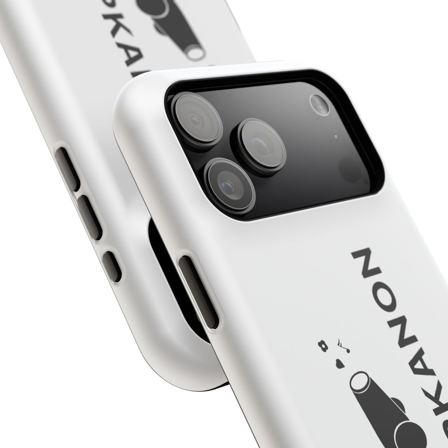 Impact-Resistant Phone Case — Minimal White Popkanon Design