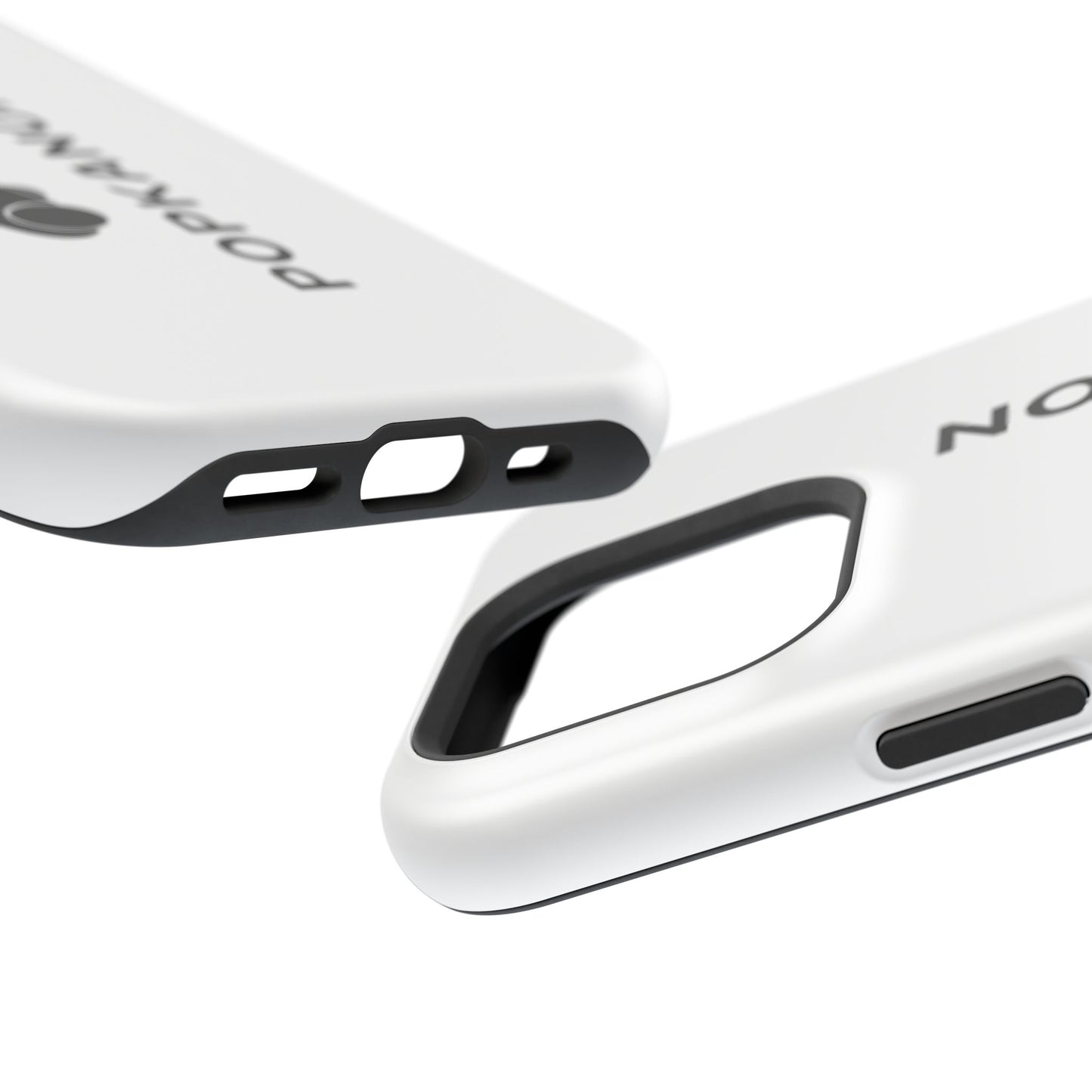 Impact-Resistant Phone Case — Minimal White Popkanon Design