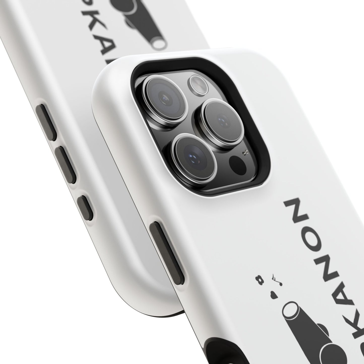 Impact-Resistant Phone Case — Minimal White Popkanon Design