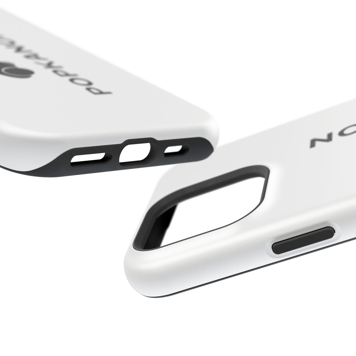 Impact-Resistant Phone Case — Minimal White Popkanon Design