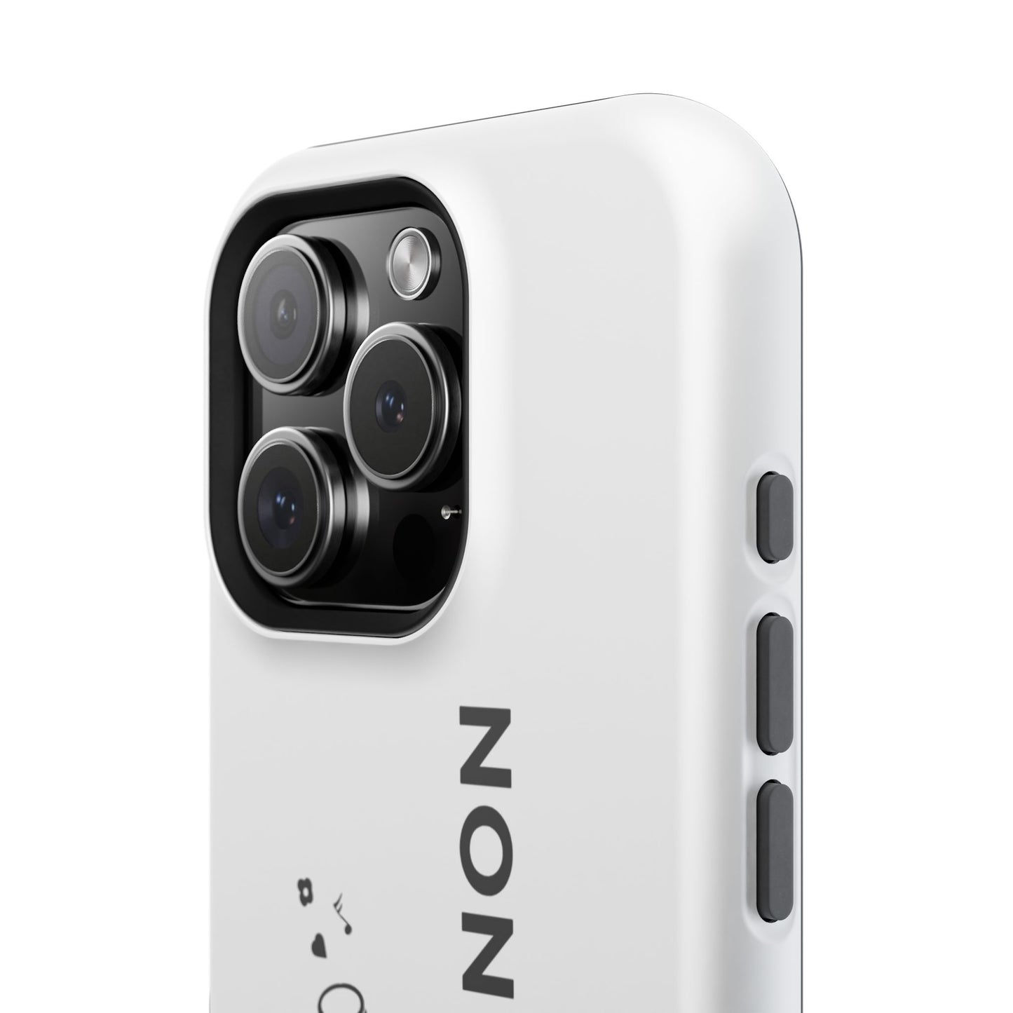 Impact-Resistant Phone Case — Minimal White Popkanon Design