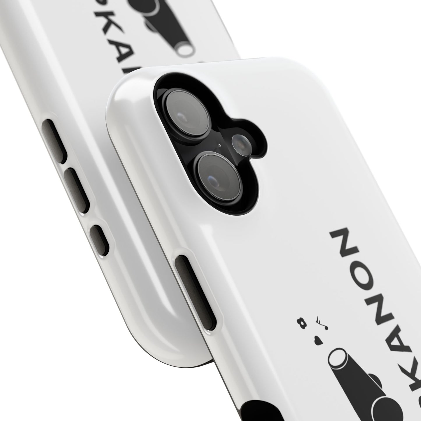Impact-Resistant Phone Case — Minimal White Popkanon Design
