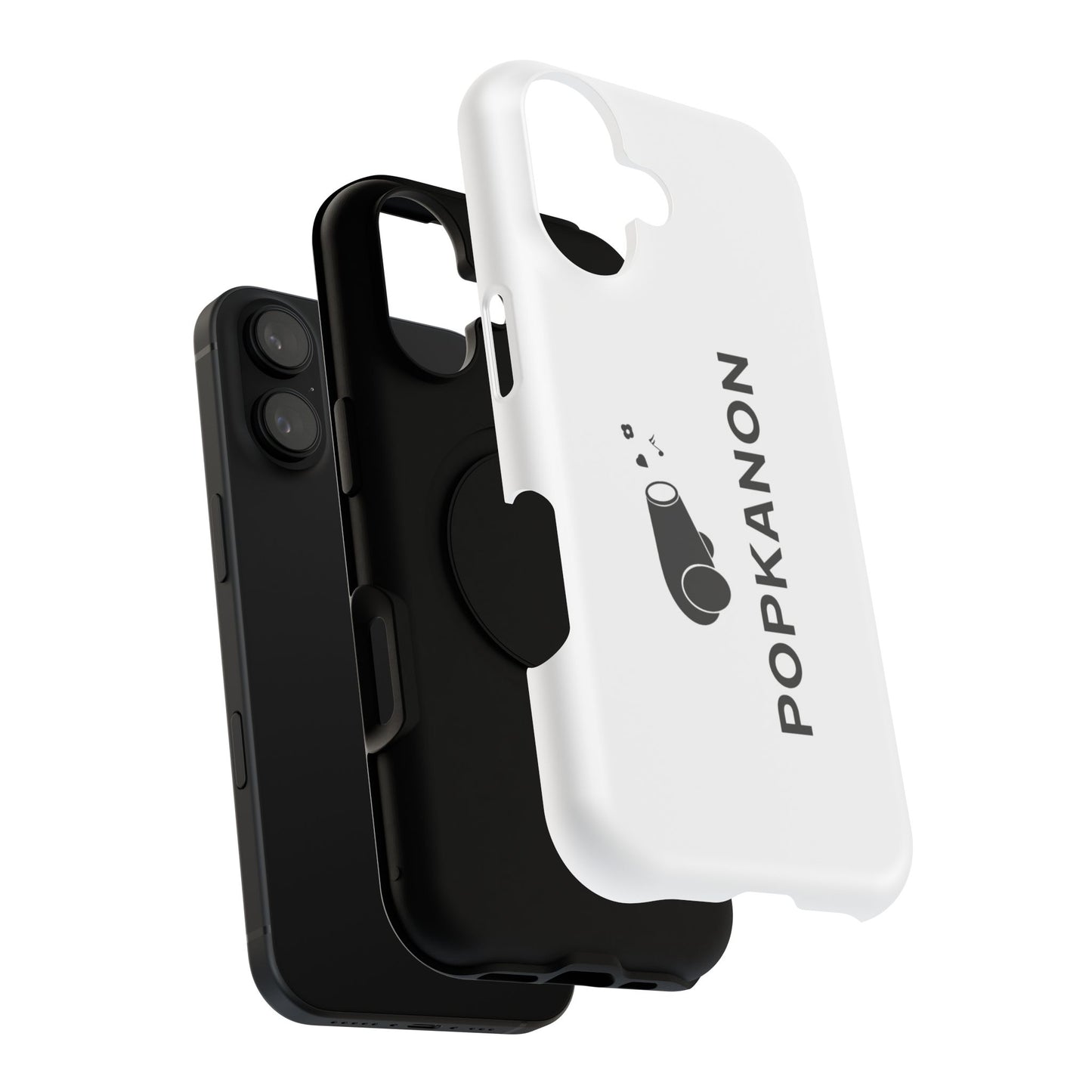 Impact-Resistant Phone Case — Minimal White Popkanon Design