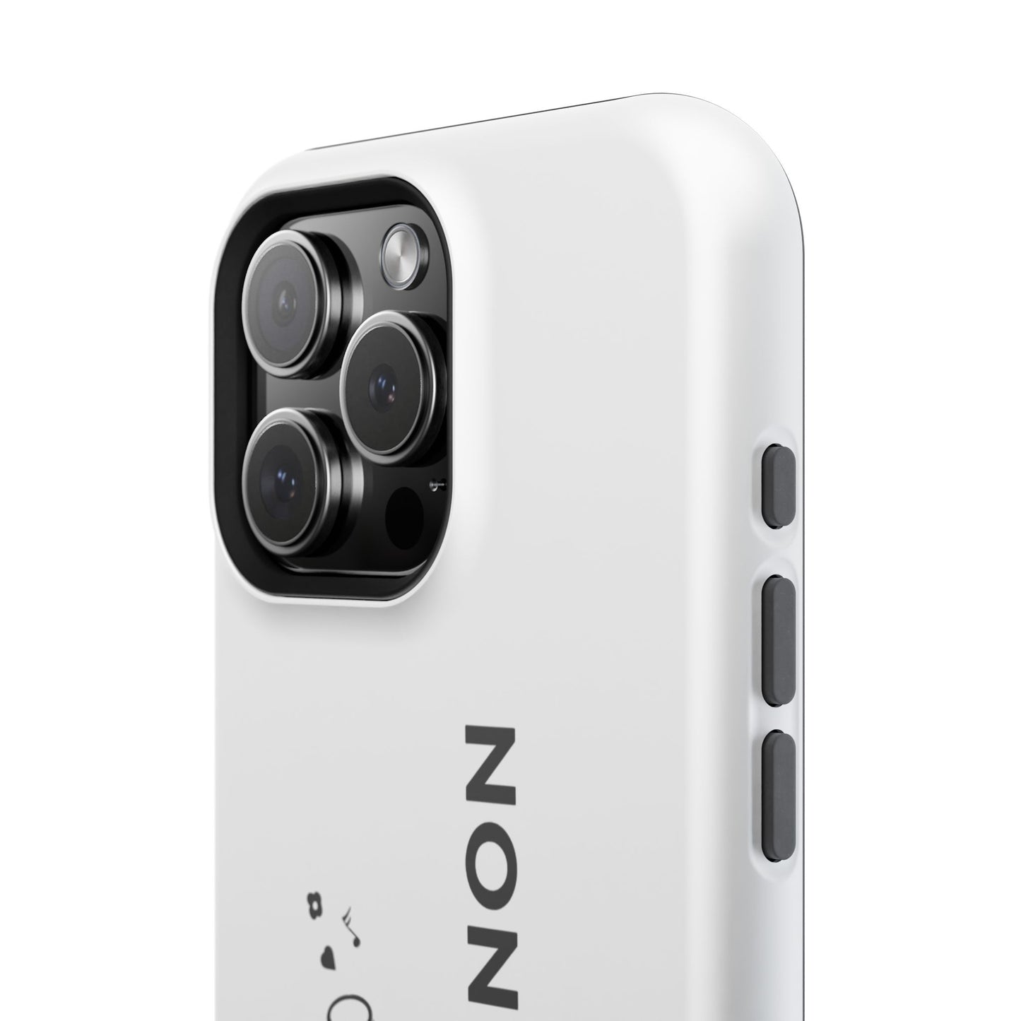 Impact-Resistant Phone Case — Minimal White Popkanon Design