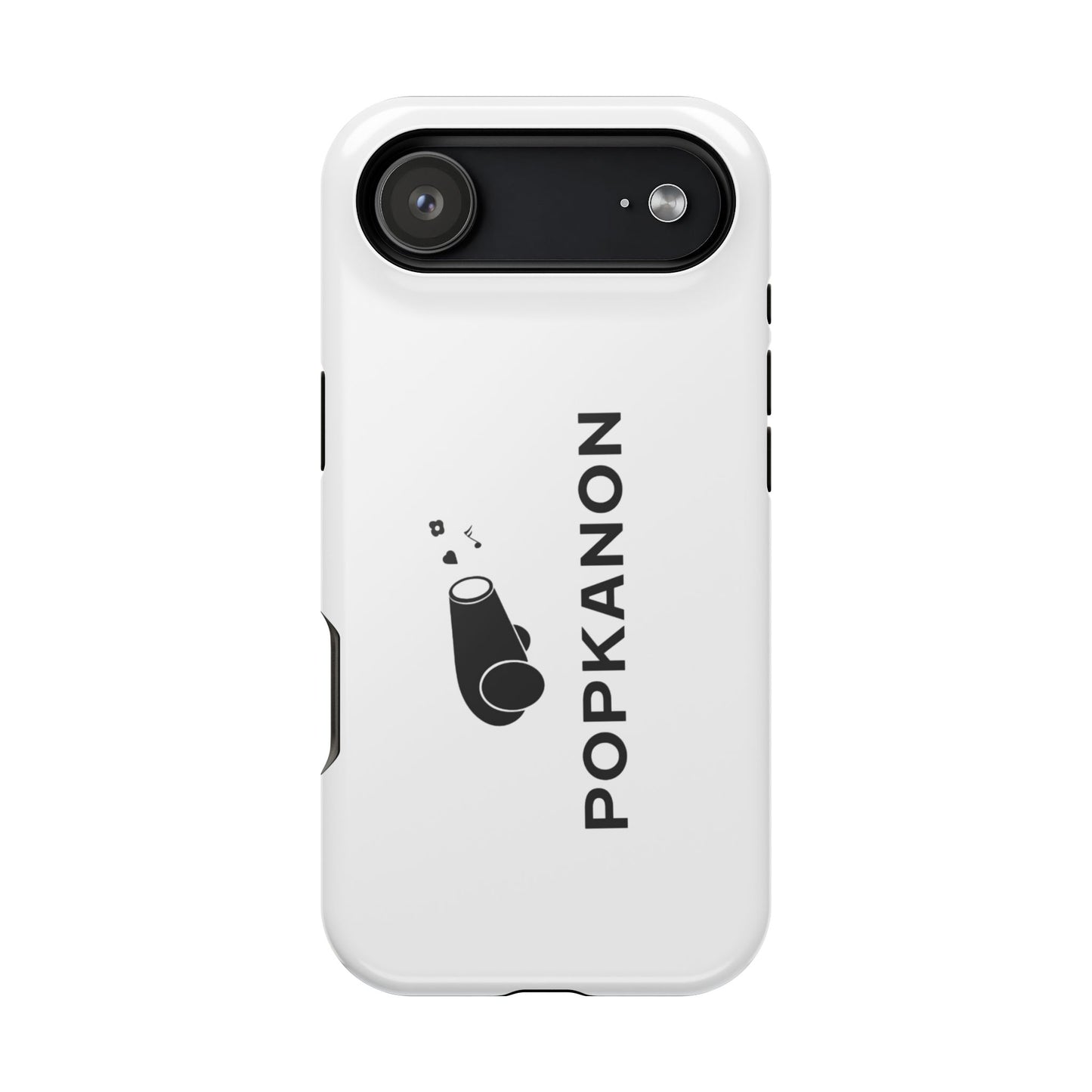 Impact-Resistant Phone Case — Minimal White Popkanon Design