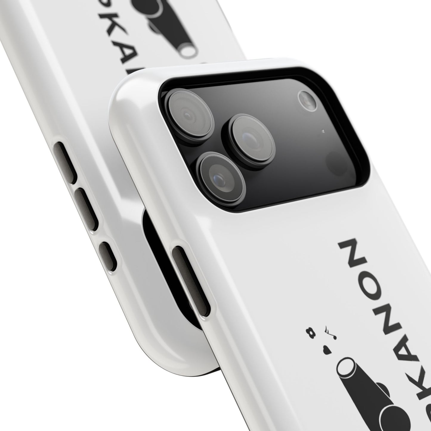 Impact-Resistant Phone Case — Minimal White Popkanon Design