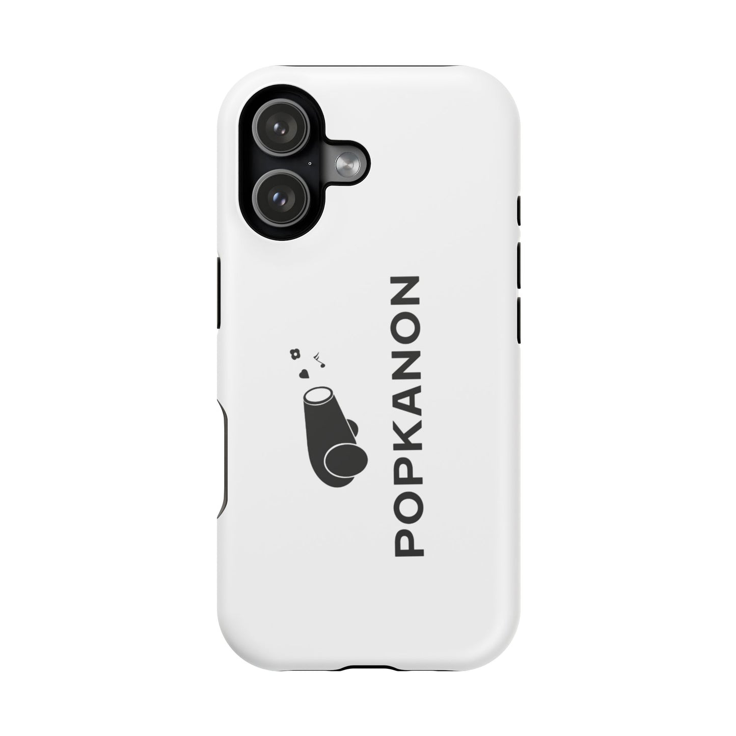 Impact-Resistant Phone Case — Minimal White Popkanon Design