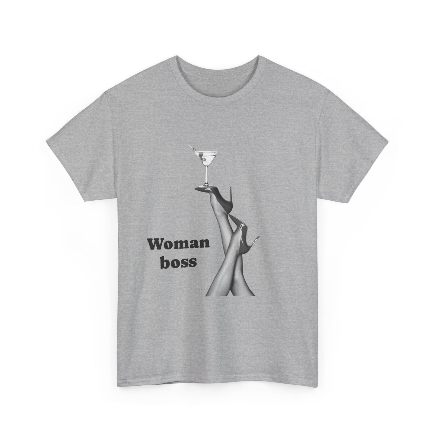 Boss Woman Tee, Unisex Heavy Cotton T-Shirt, Empowerment Shirt, Women's Fashion, Gift for Her, Birthday Gift, Confidence Outfit