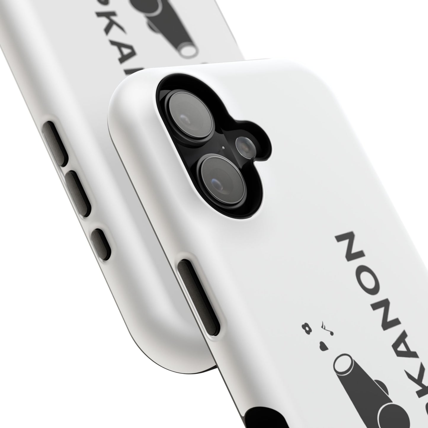 Impact-Resistant Phone Case — Minimal White Popkanon Design