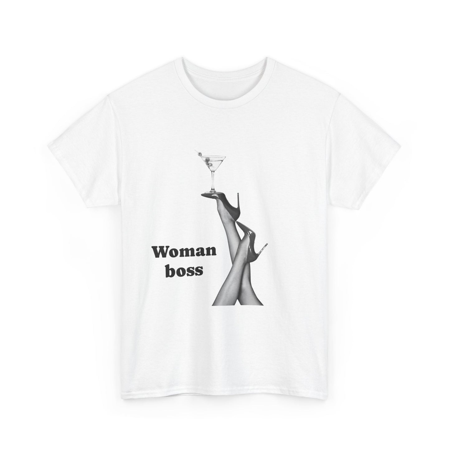 Boss Woman Tee, Unisex Heavy Cotton T-Shirt, Empowerment Shirt, Women's Fashion, Gift for Her, Birthday Gift, Confidence Outfit