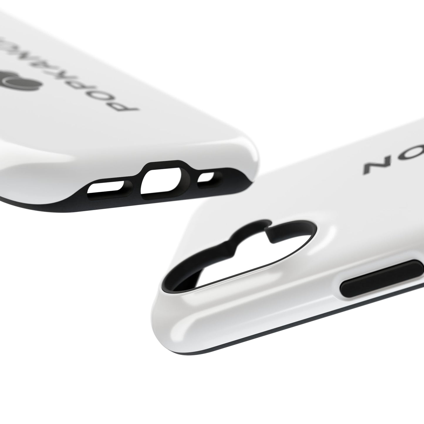 Impact-Resistant Phone Case — Minimal White Popkanon Design