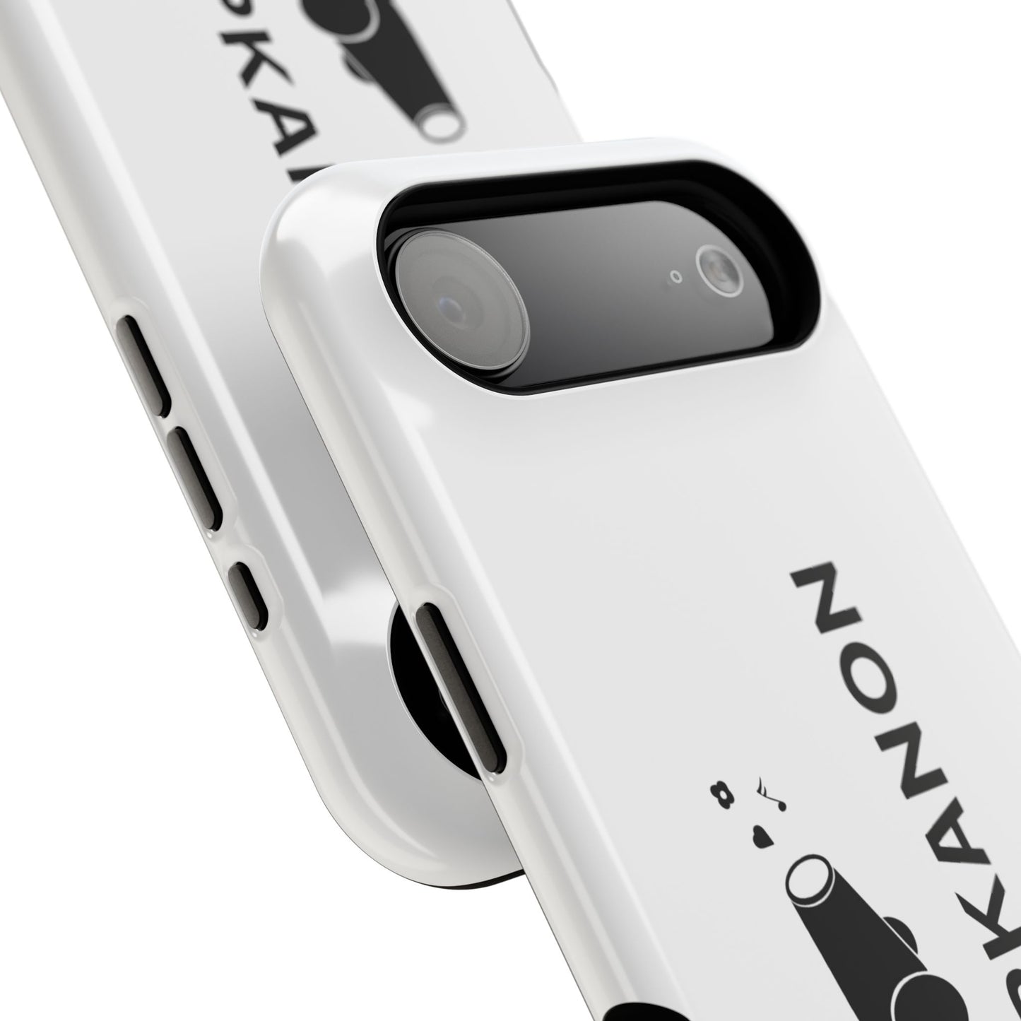 Impact-Resistant Phone Case — Minimal White Popkanon Design