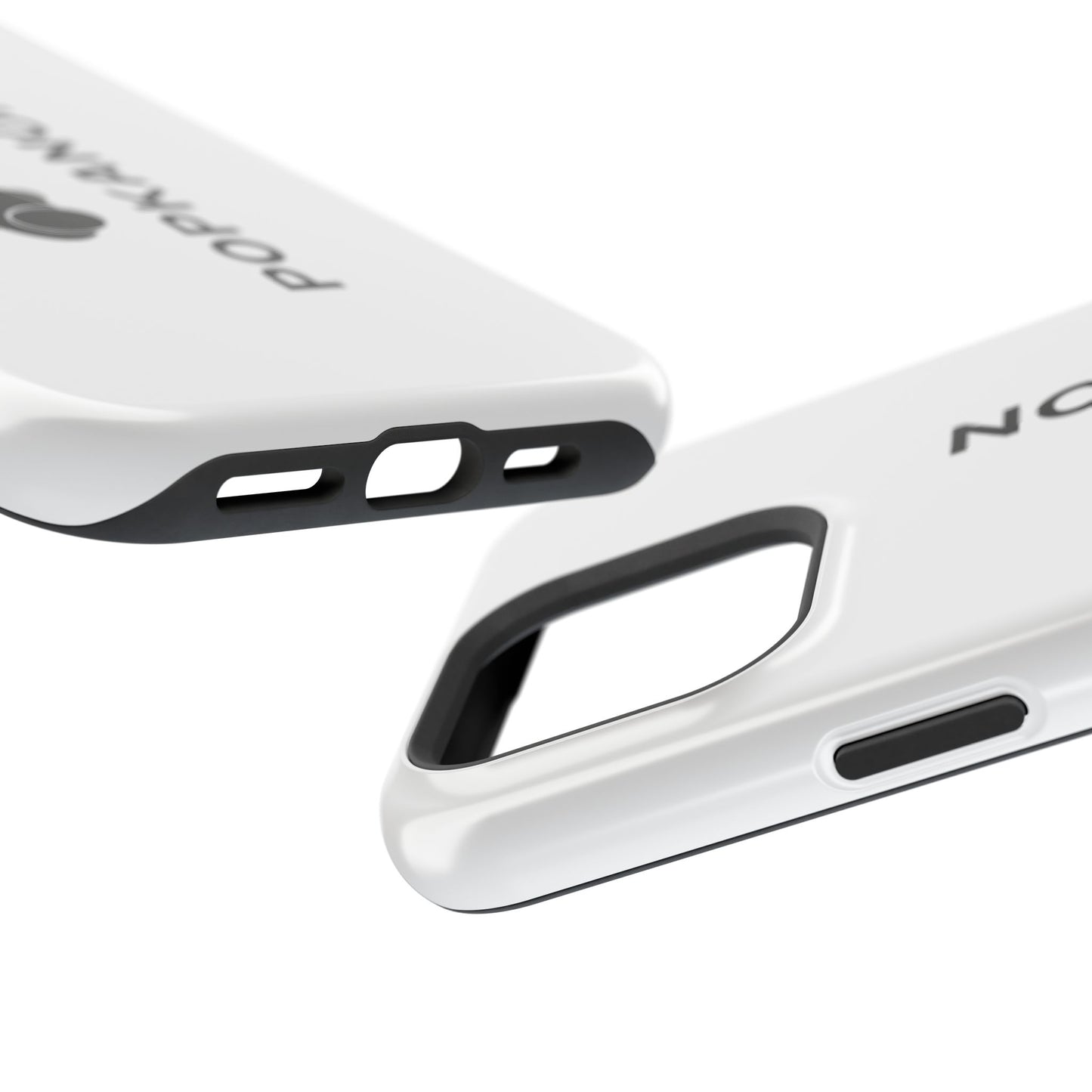 Impact-Resistant Phone Case — Minimal White Popkanon Design