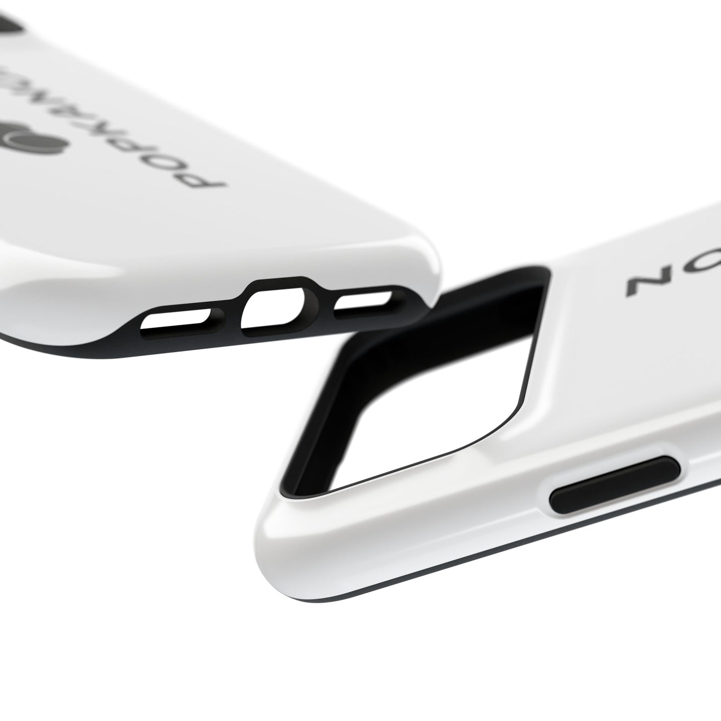 Impact-Resistant Phone Case — Minimal White Popkanon Design