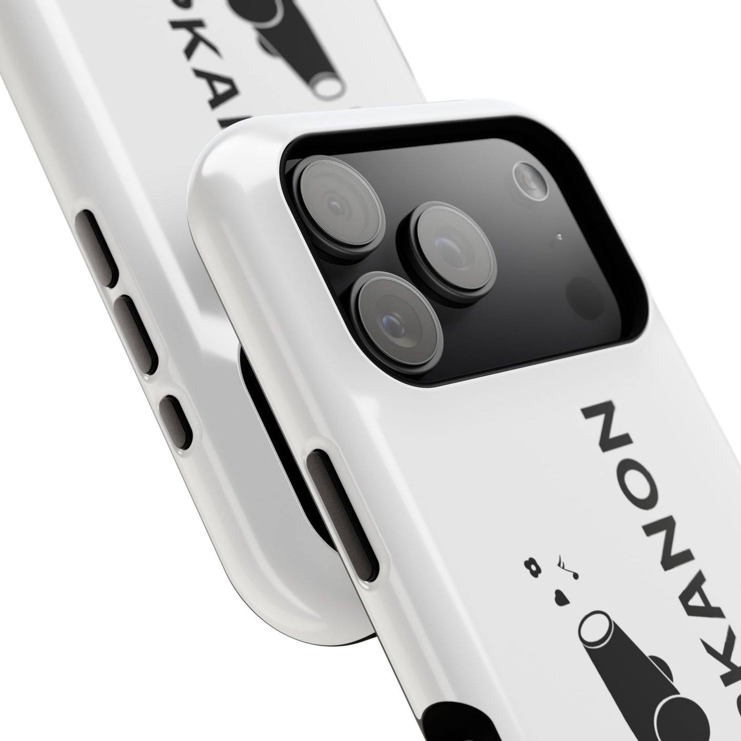 Impact-Resistant Phone Case — Minimal White Popkanon Design