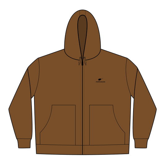 Embroidered Duck Cloth Hooded Work Jacket