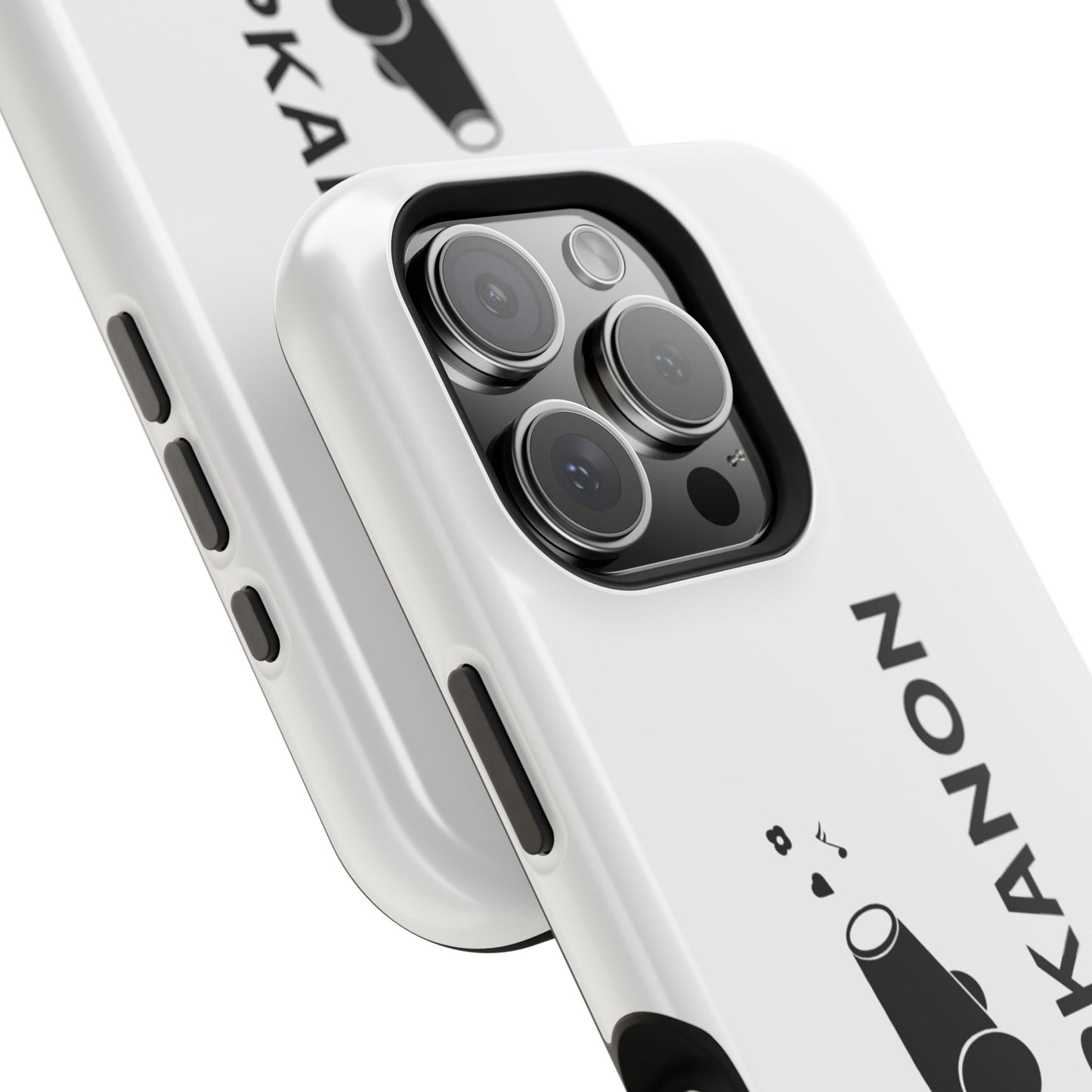Impact-Resistant Phone Case — Minimal White Popkanon Design