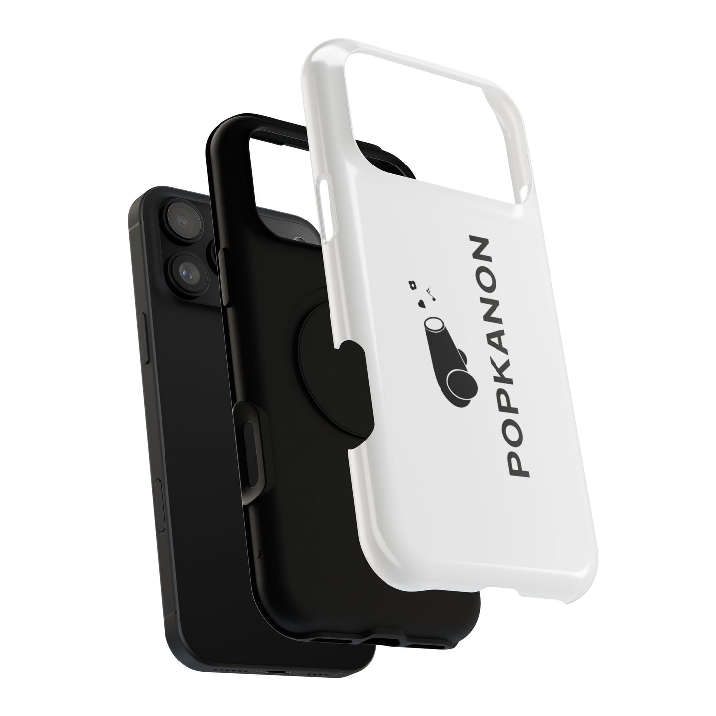 Impact-Resistant Phone Case — Minimal White Popkanon Design