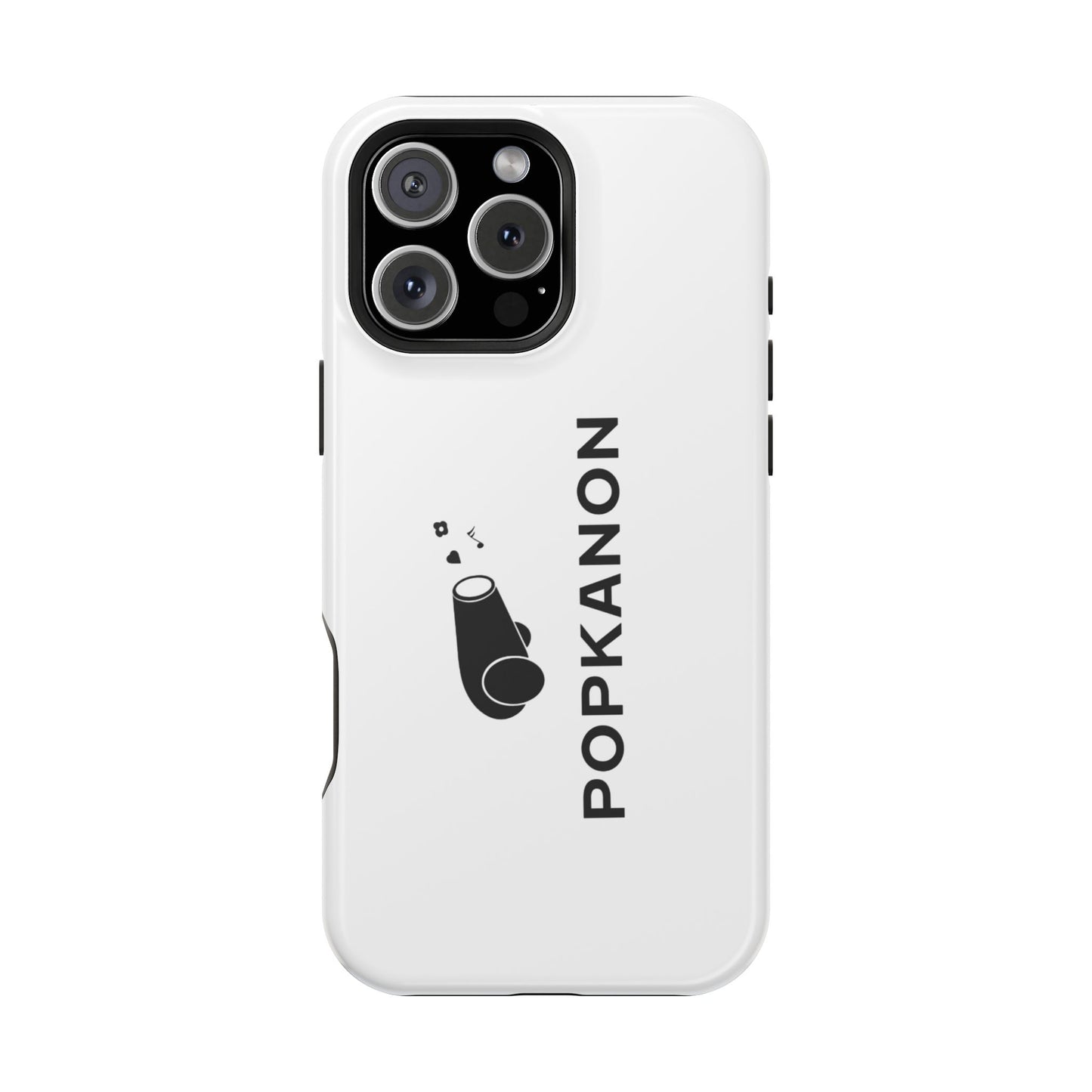 Impact-Resistant Phone Case — Minimal White Popkanon Design