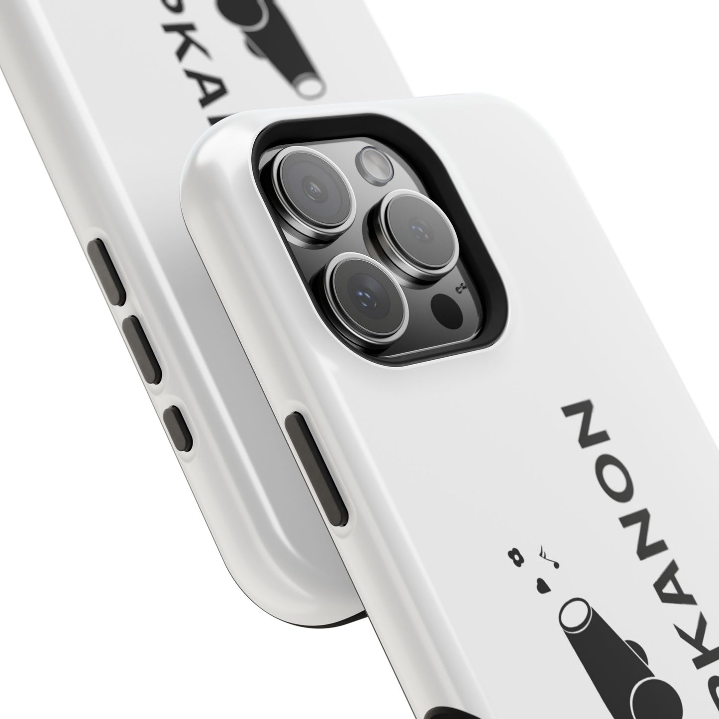 Impact-Resistant Phone Case — Minimal White Popkanon Design