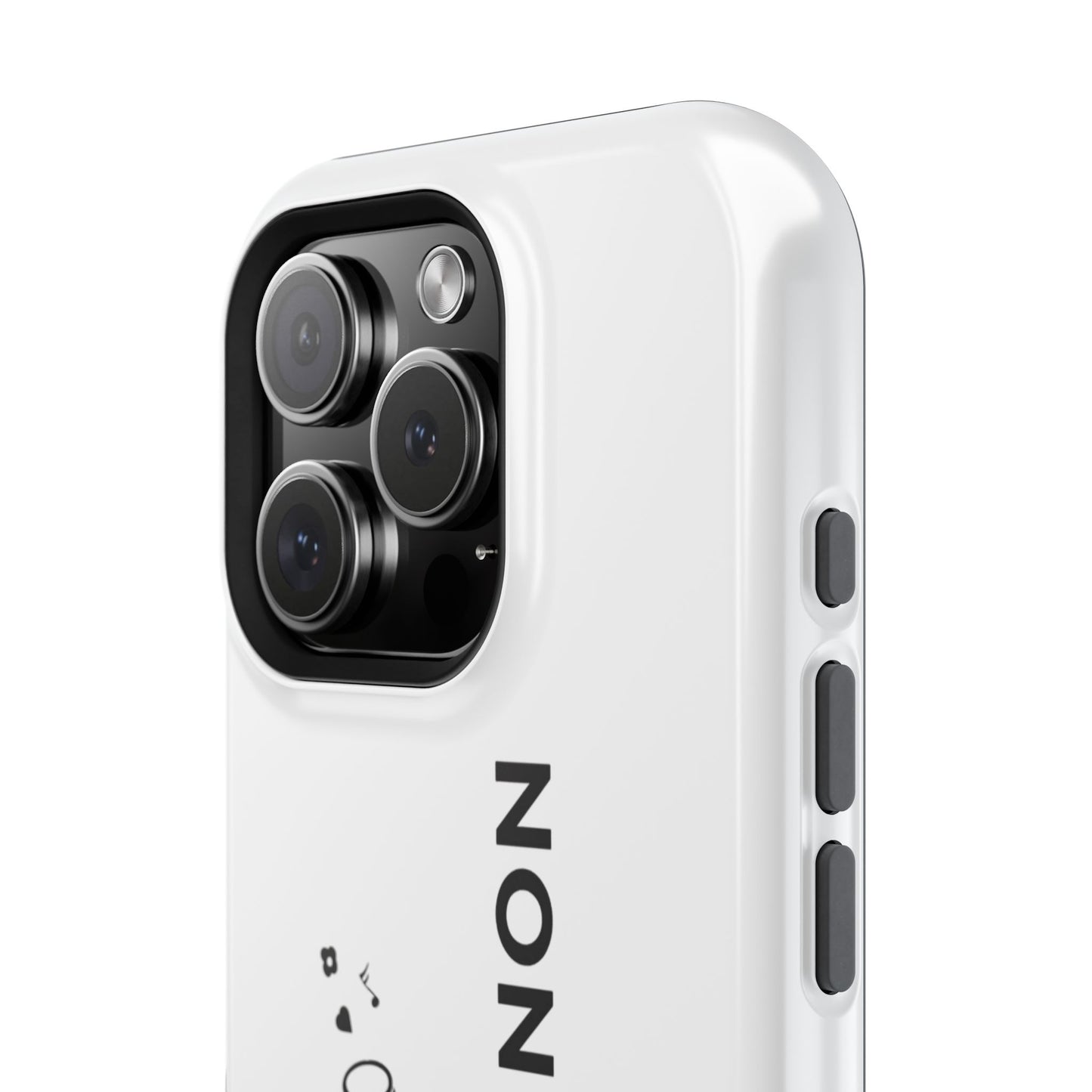 Impact-Resistant Phone Case — Minimal White Popkanon Design