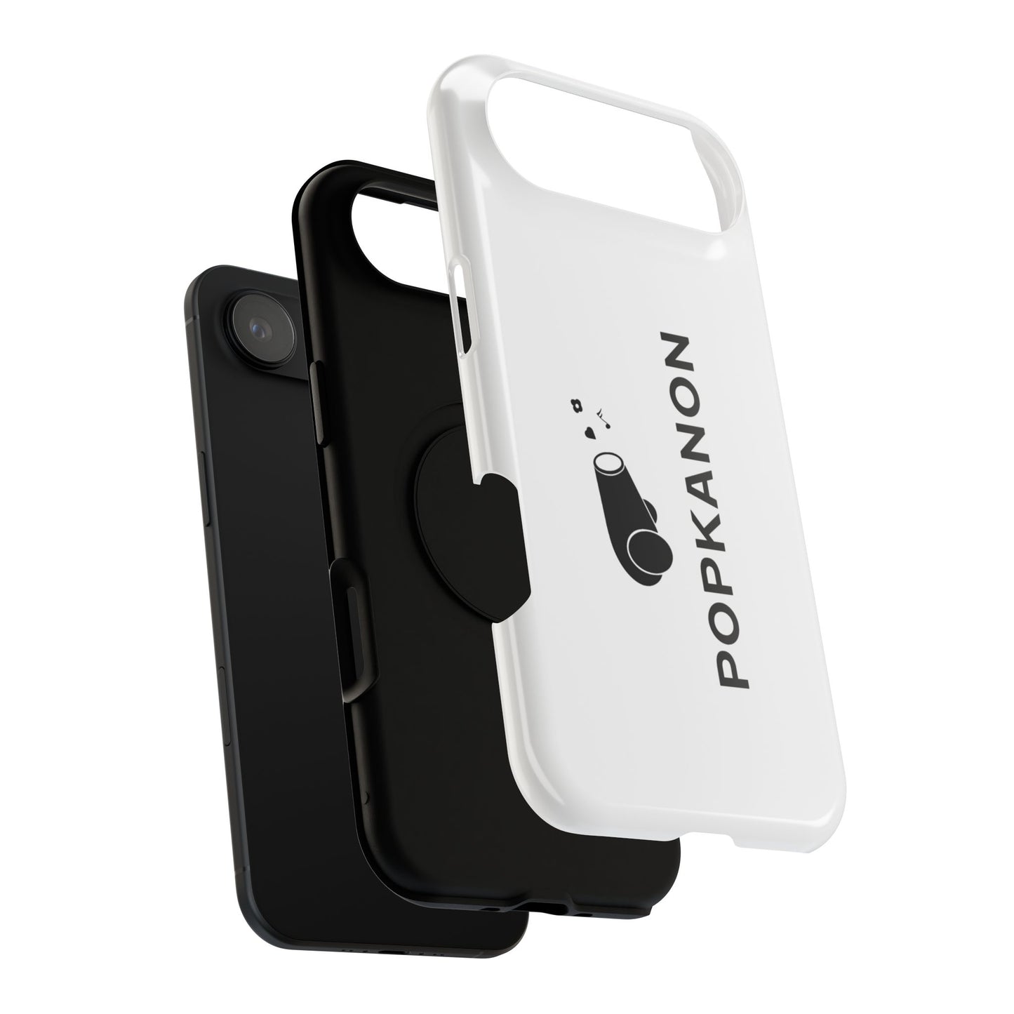 Impact-Resistant Phone Case — Minimal White Popkanon Design