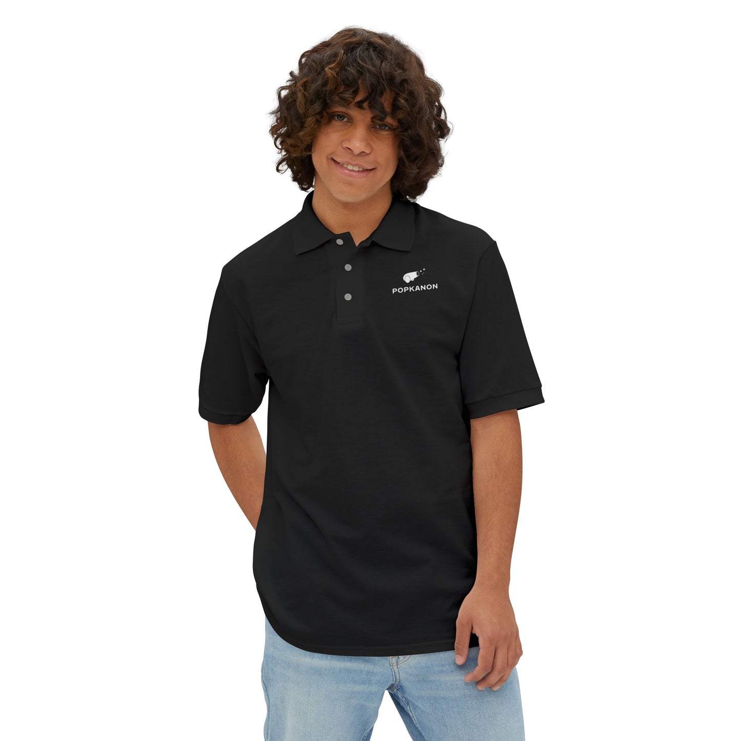 Piqué Polo Shirt with Logo - Men's Elegant Popkanon Design