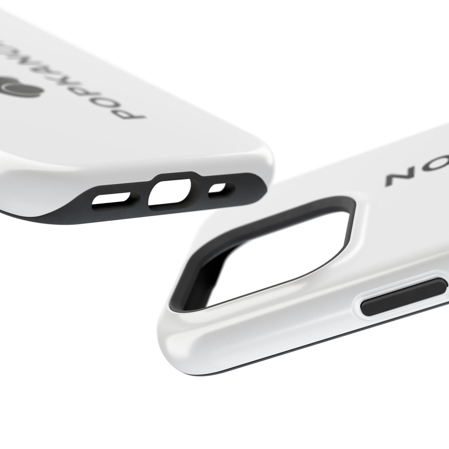 Impact-Resistant Phone Case — Minimal White Popkanon Design