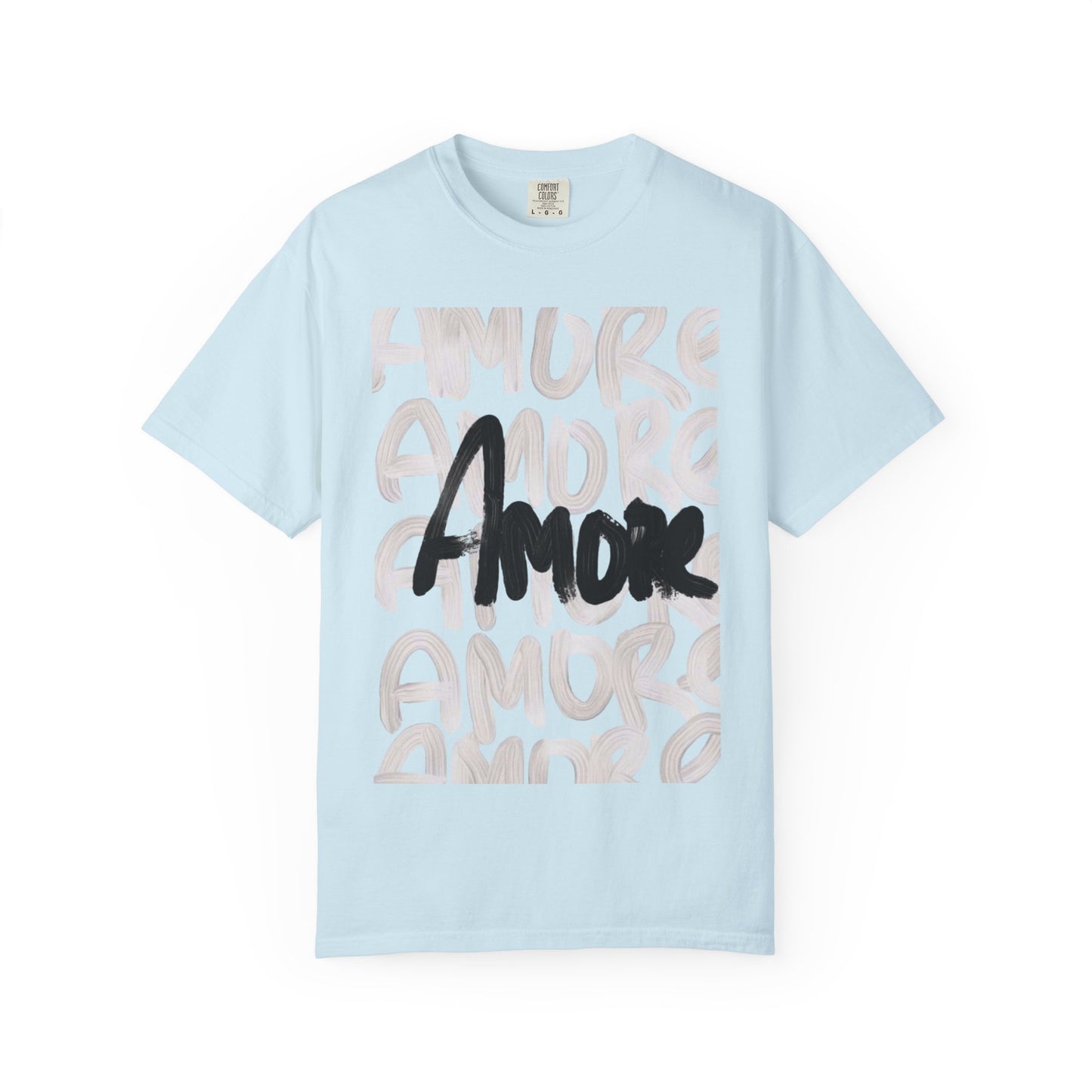 Amore Unisex Garment-Dyed T-shirt | Casual Love Tee, Gift for Couples, Valentine's Day, Everyday Wear, Trendy Style
