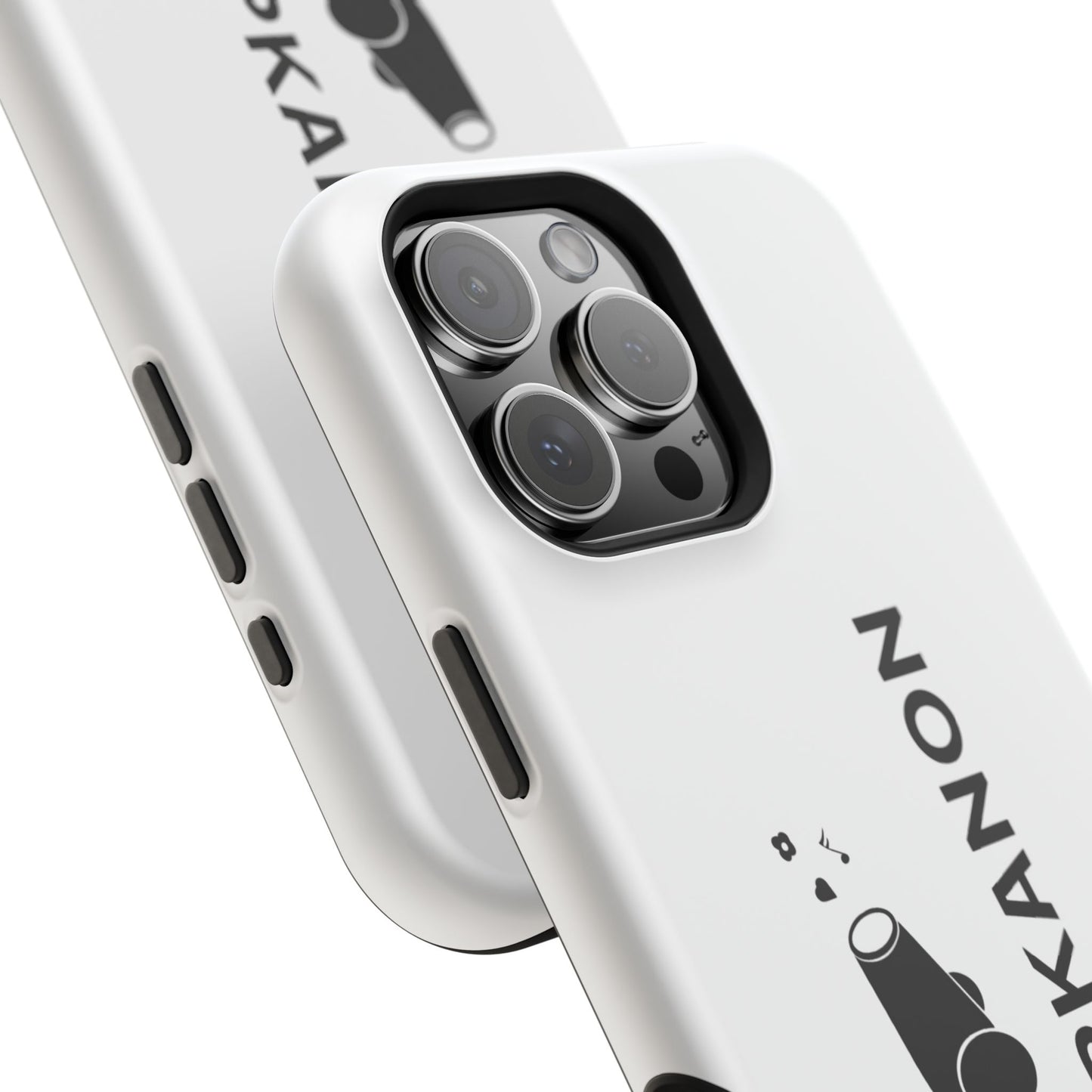 Impact-Resistant Phone Case — Minimal White Popkanon Design