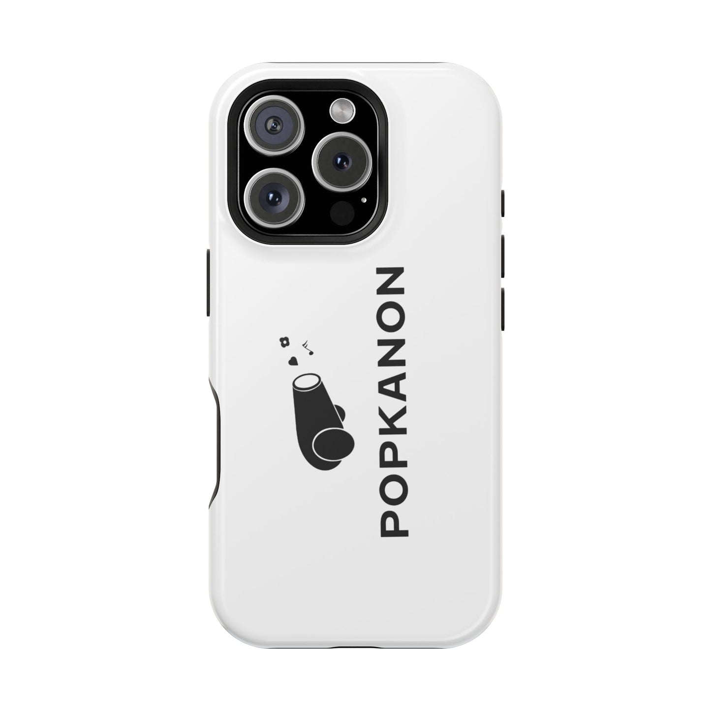 Impact-Resistant Phone Case — Minimal White Popkanon Design